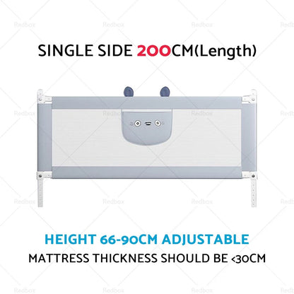 Adjustable Folding Bed Rail for Kids Safety Cot (Fits Most Models)
