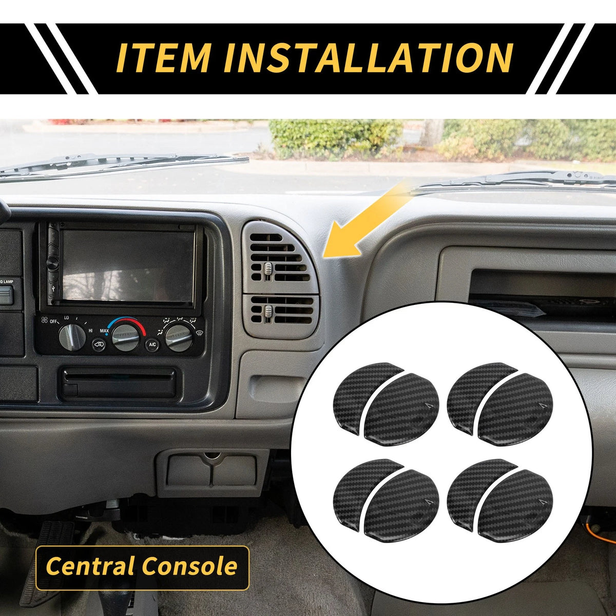 A/C Air Outlet Cover Trims Set for Toyota Tundra (2014–2021)