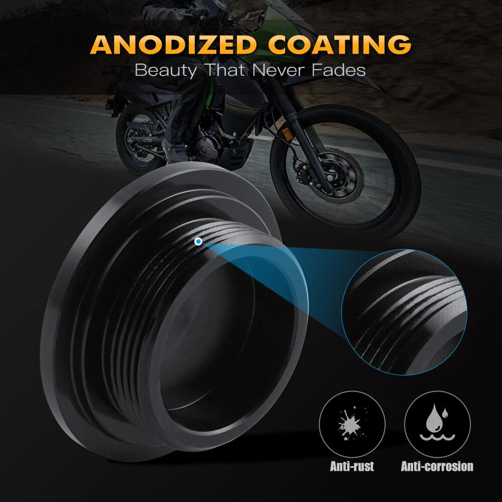 Anodized Engine Cover Cap Plugs for Kawasaki KLR650 (1987–2024)