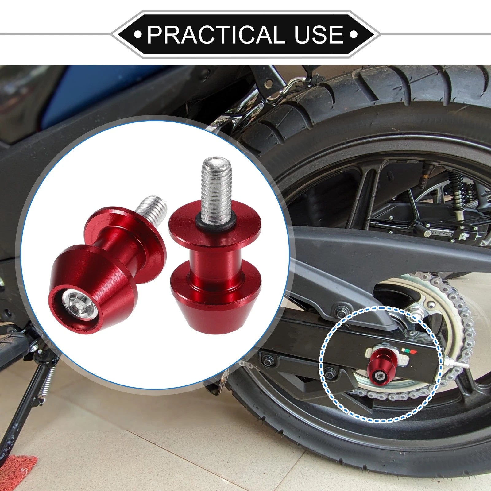 Swingarm Spools 8mm CNC Pair for Motorbike Universal (All Years)