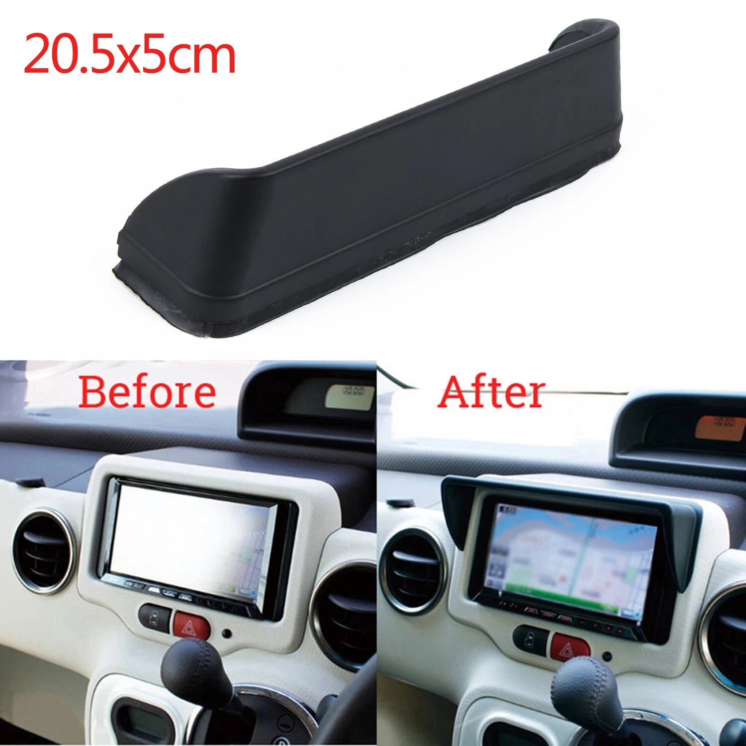 Lightweight Black Dash Sun Shade for GPS Navigation (205cm)