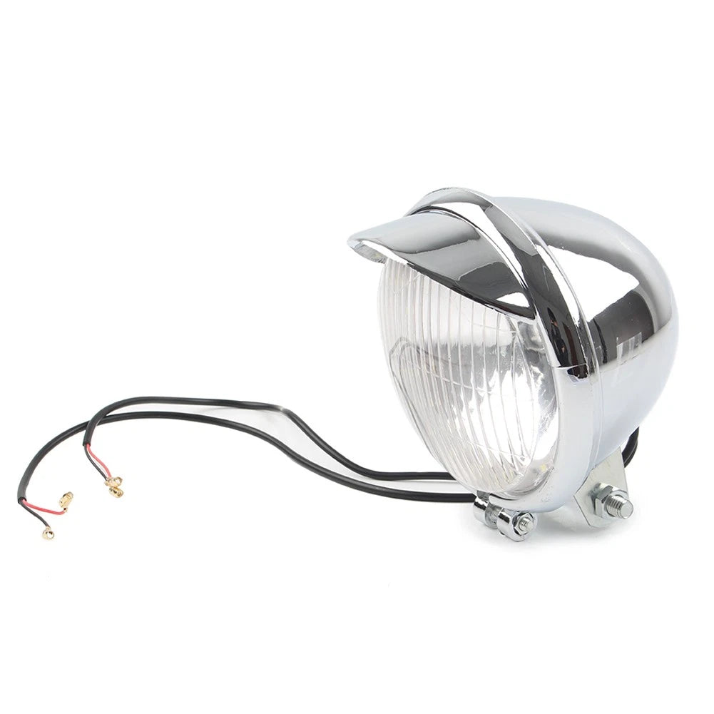 12V Headlight Fog Lamp for Harley Honda Suzuki Motorcycle (Chrome)