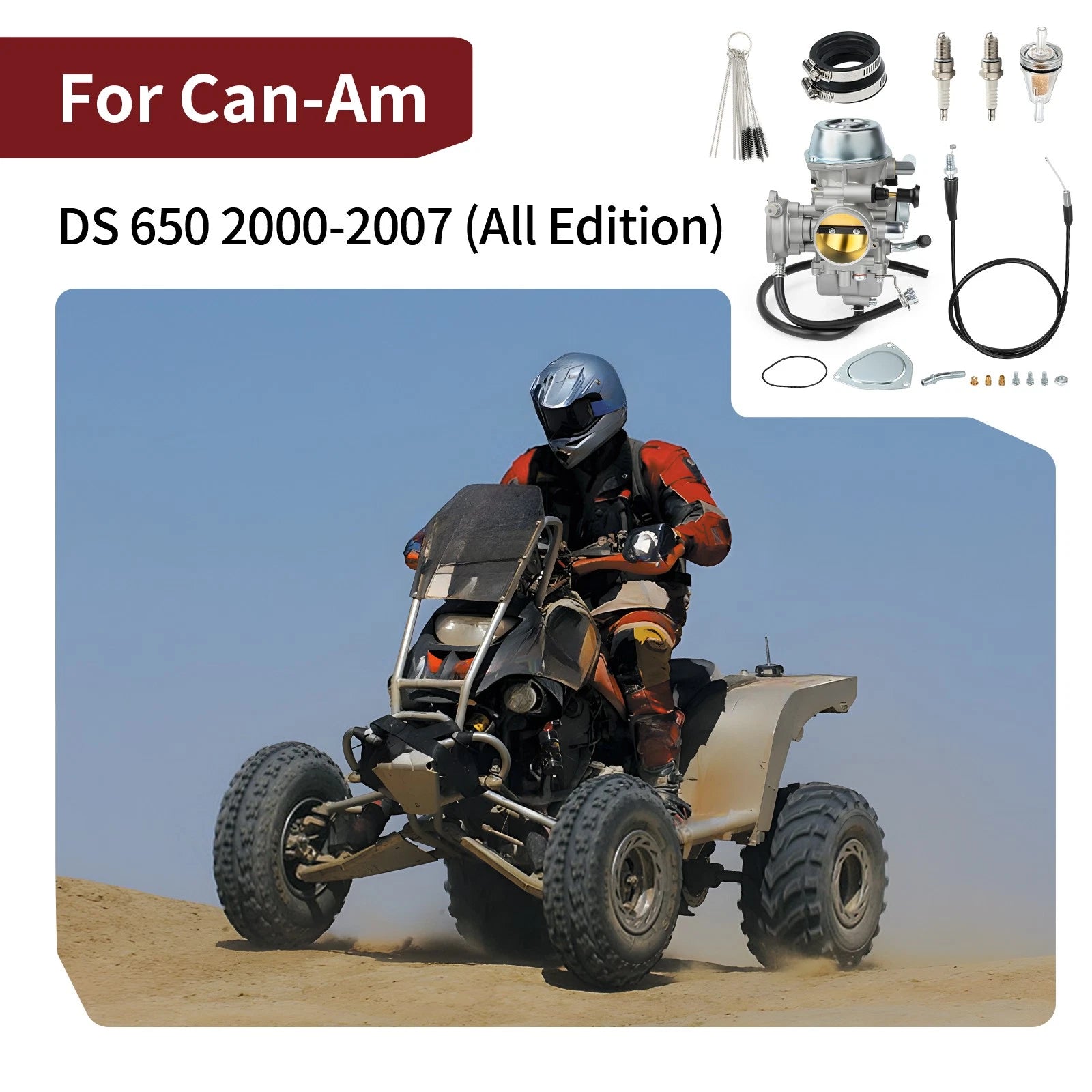 Carburetor w/ Throttle Cable for Can-Am DS650 (2000–2007) 707200142