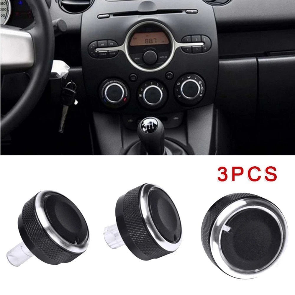 Air Conditioner Control Button Switch Knob Dial Frame for Mazda2 Demio (2007–2014)