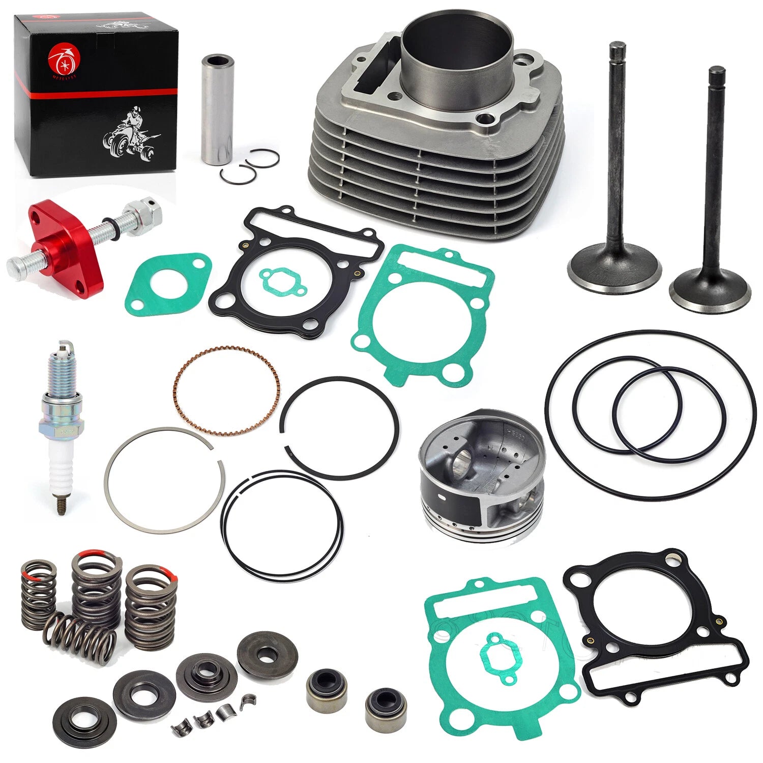 Cylinder Piston Top End Kit & Intake Exhaust Valve for Yamaha Raptor 350 (2004–2013)