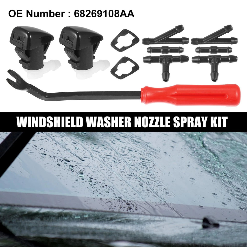 Front Windshield Washer Nozzle Kit 11 Piece for Dodge Durango (2011–2019)
