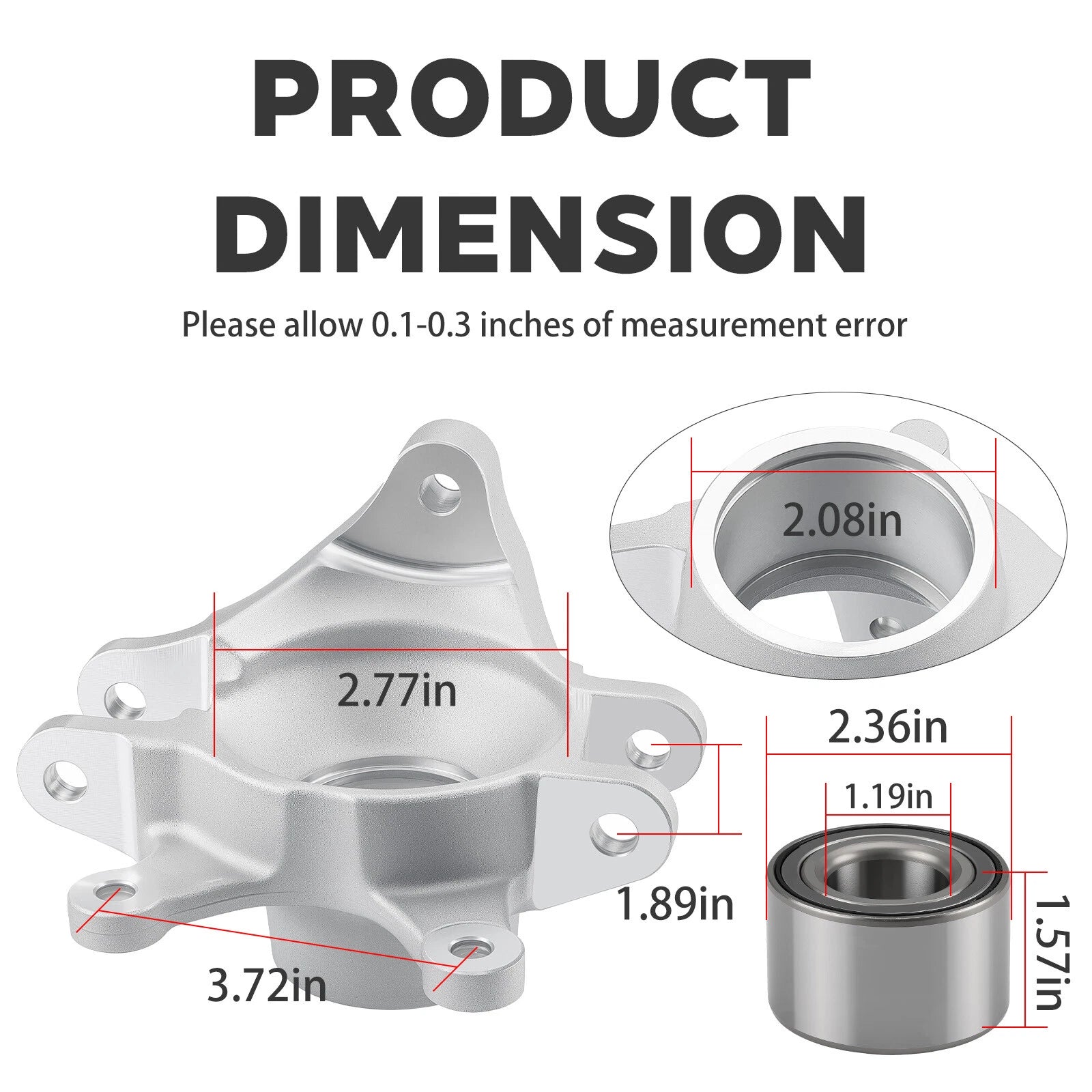 Rear Right Wheel Axle Knuckle & Bearing for Can-Am Maverick Max 1000R (2013–2023) 705501731