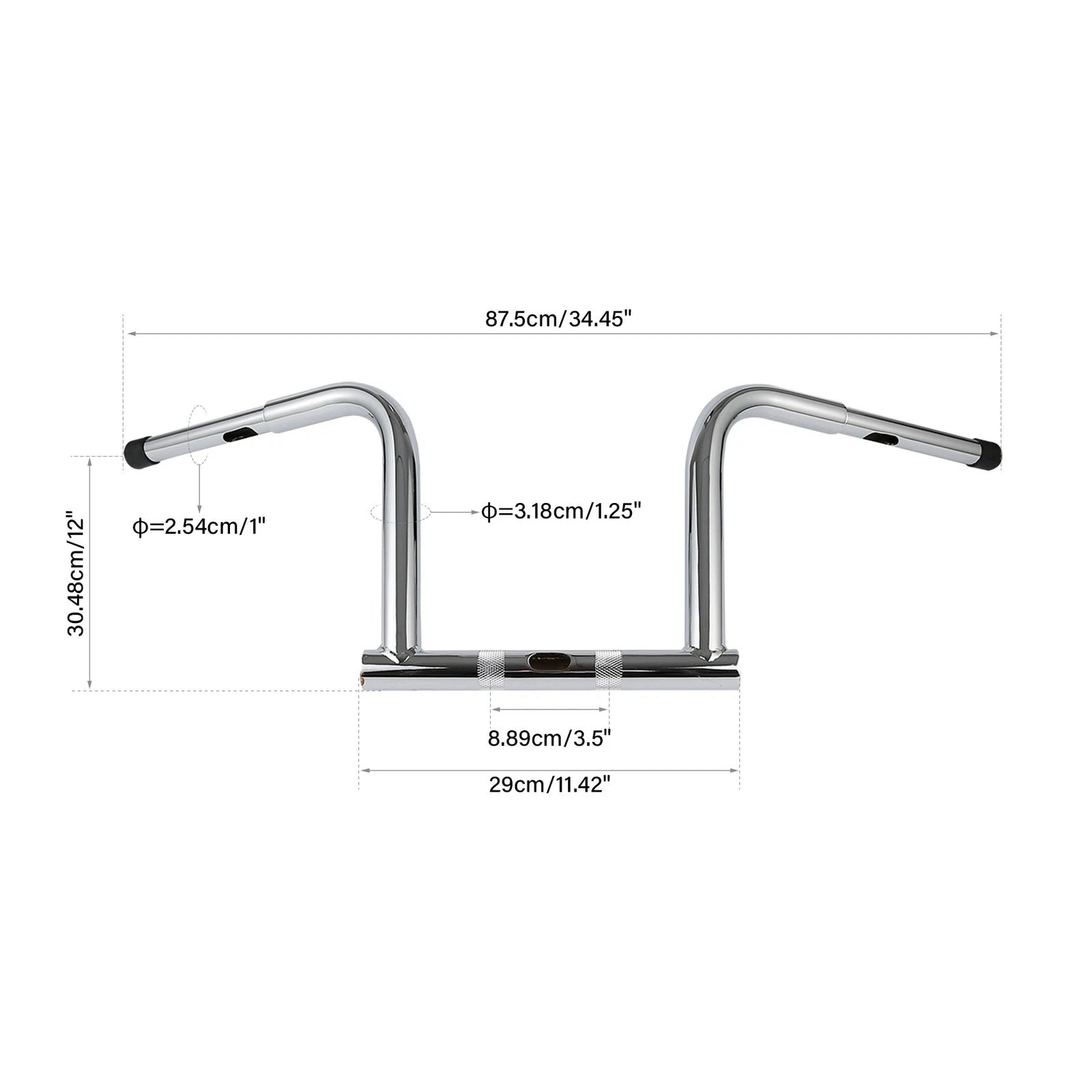 12" Rise 1.25" Handlebar for Harley Davidson Dyna (2006–2023)