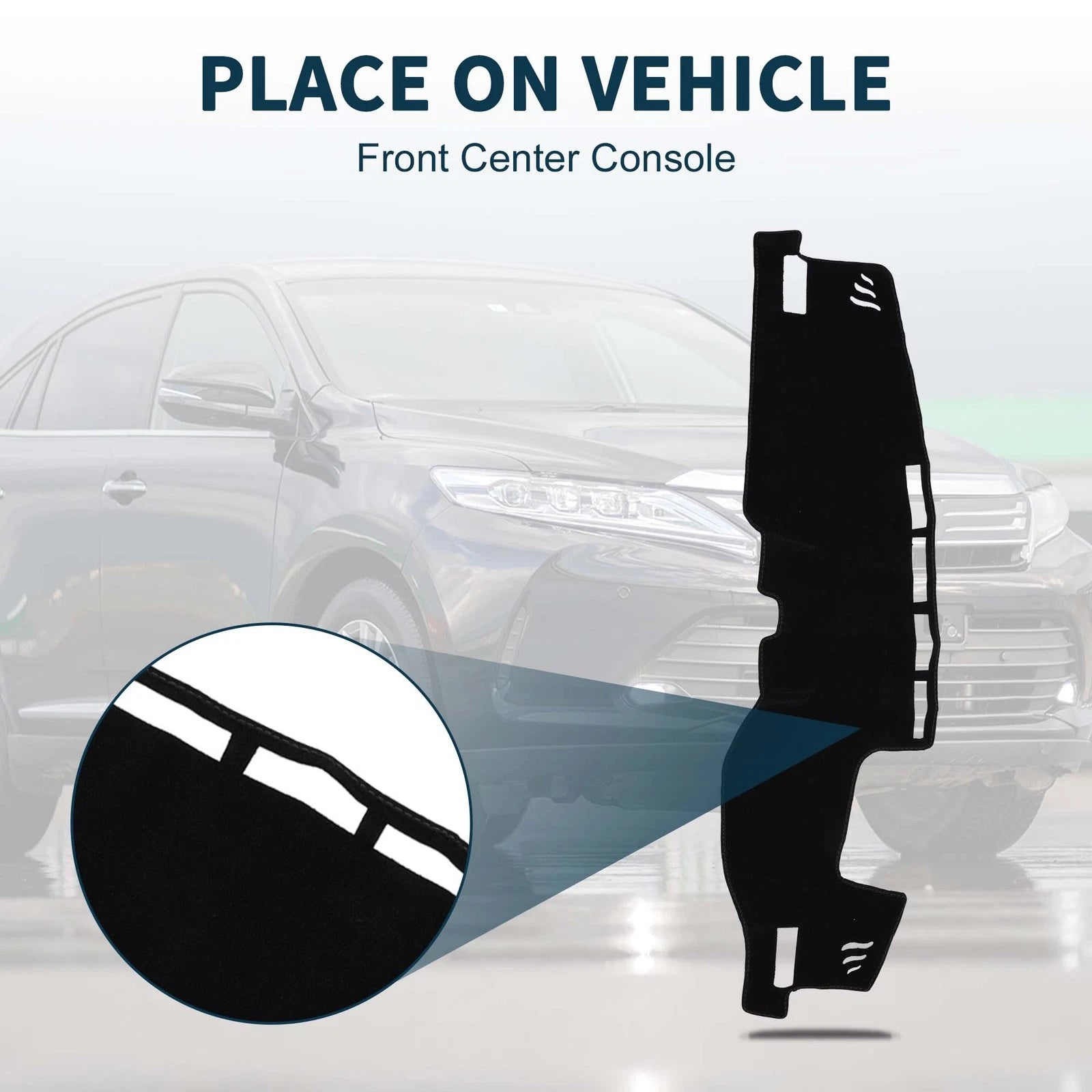 Dashboard Dash Cover Mat with Sticker for Toyota Harrier 80 (2020–2024)