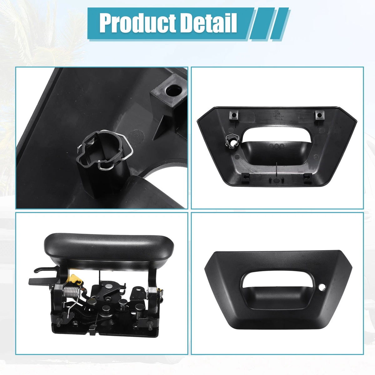 Set of 2 Tailgate Door Handle and Bezel for Chevy Avalanche 1500 2500 (2002–2006)