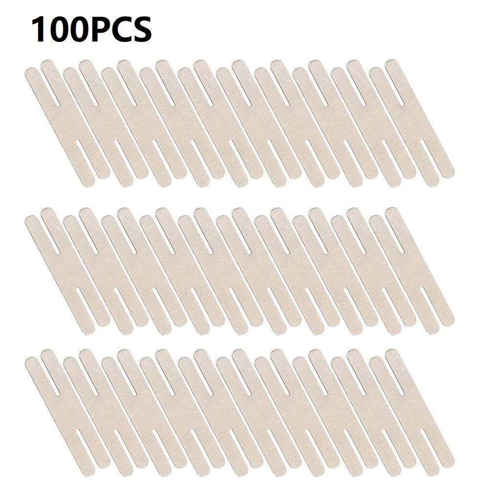 100pcs H Type Nickel Plated Steel Strap Strip Sheets for Battery Pack