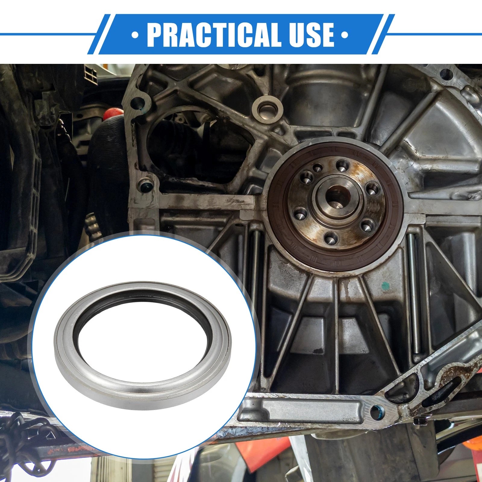 2 Pcs Engine Crankshaft Seal Replacement for Toyota Land Cruiser (1998–2007)