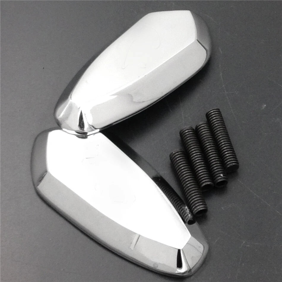 Mirror Block Off Base Plates for Yamaha R6 (1999–2009) Chrome