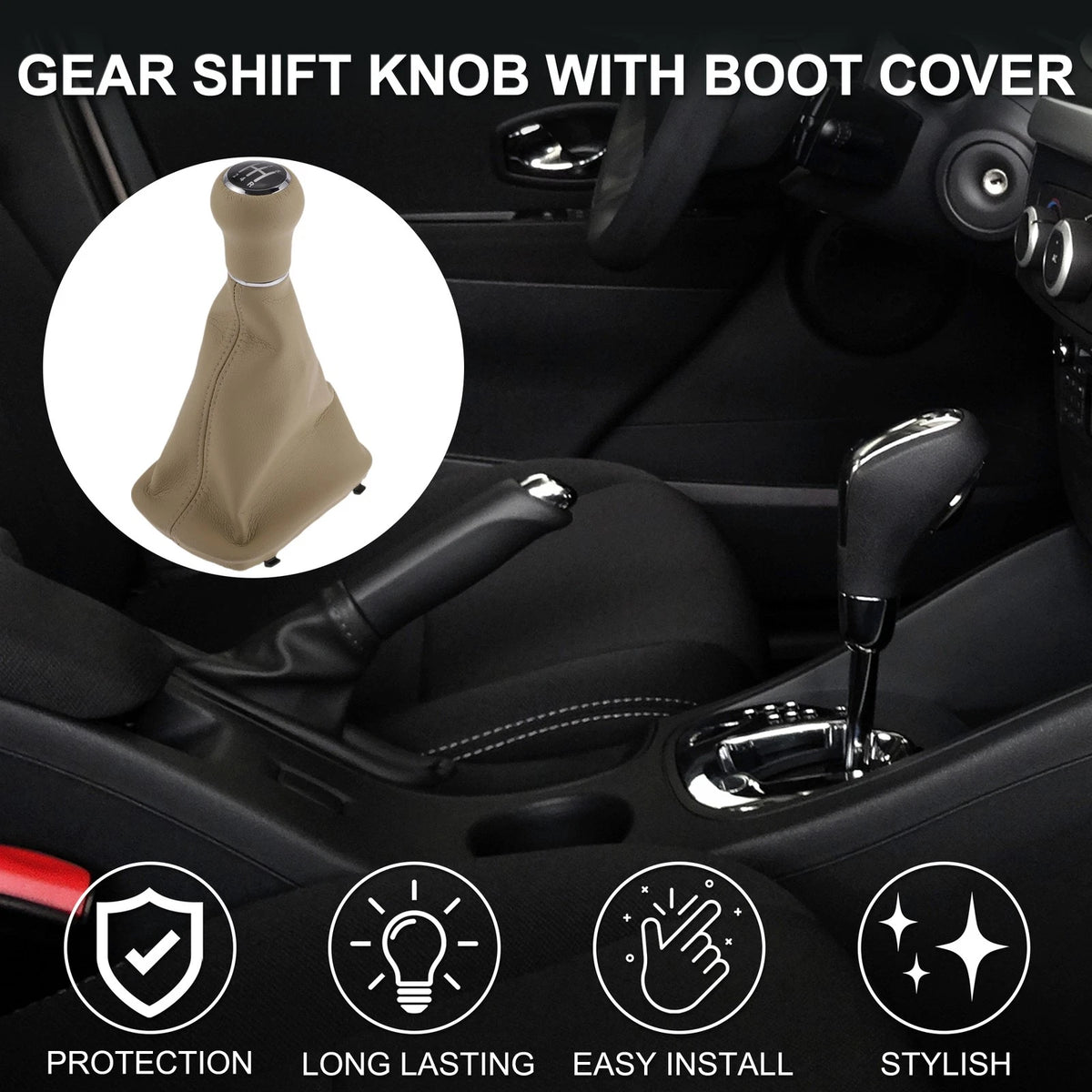 5 Speed Gear Shift Knob with Cover Replacement for Audi A4 8D2 (1995–2001)