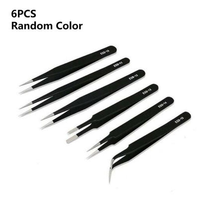 Stainless Steel Antistatic Precision Tweezers for Automotive Maintenance