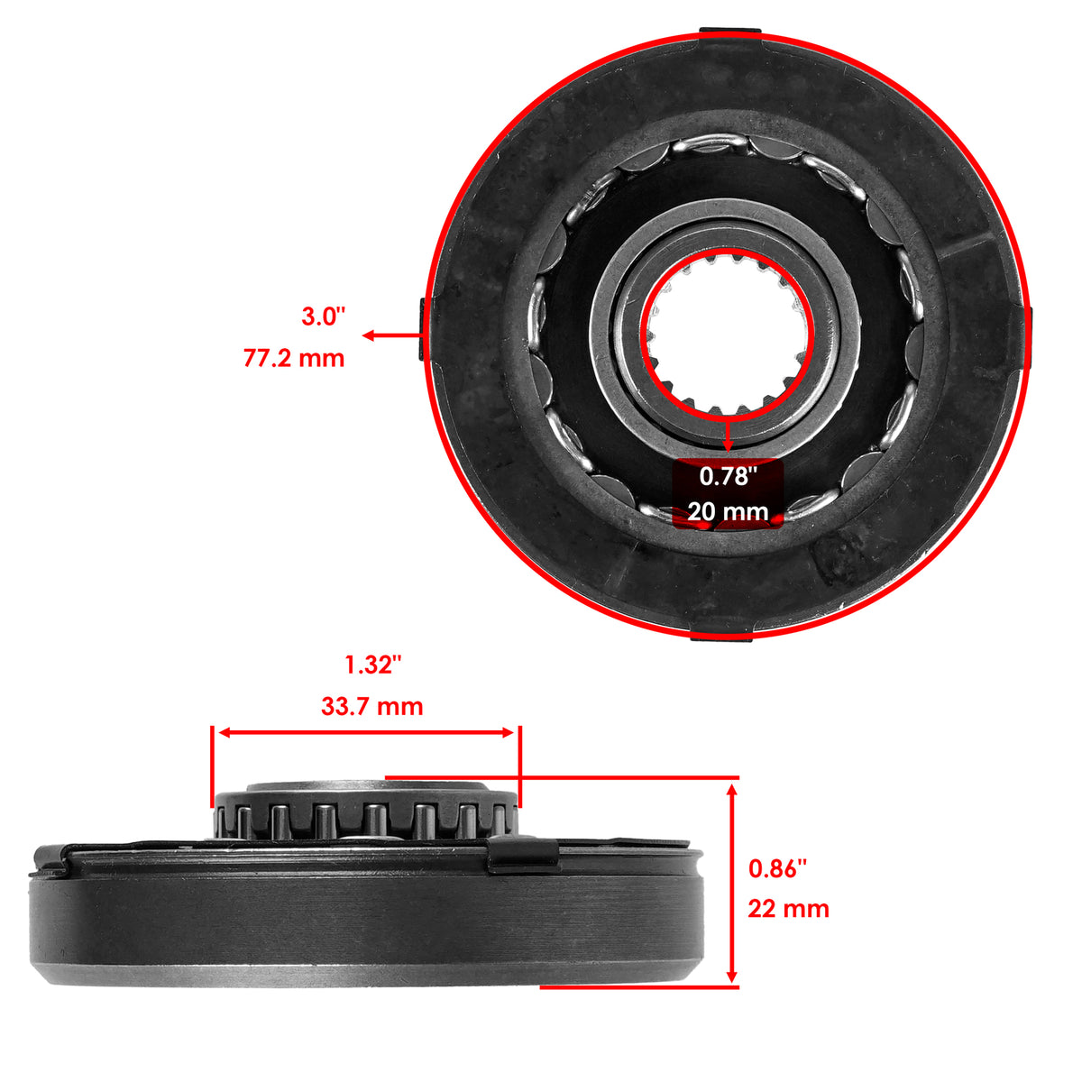 Starter Clutch One Way Sprag Replacement for Suzuki B-King GSX1300BK (2008–2009)
