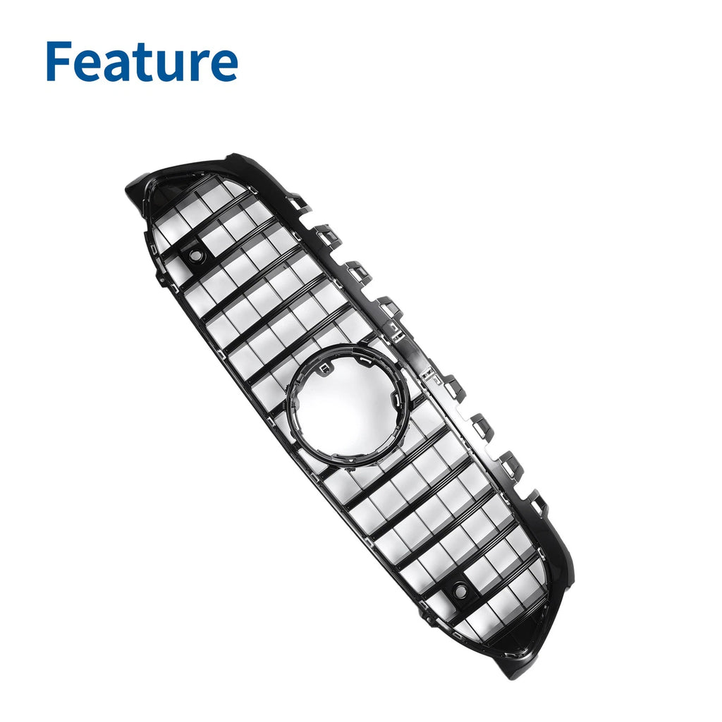 Front Upper Bumper Grille Grill Replacement for Mercedes-Benz GLC (2016–2022)