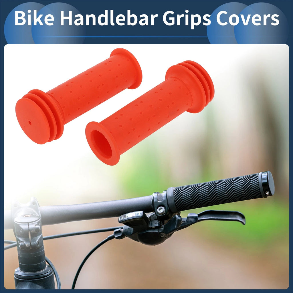 Bike Handlebar Grips Cover 100mm End Grip Protector Rubber Non-Slip Pair
