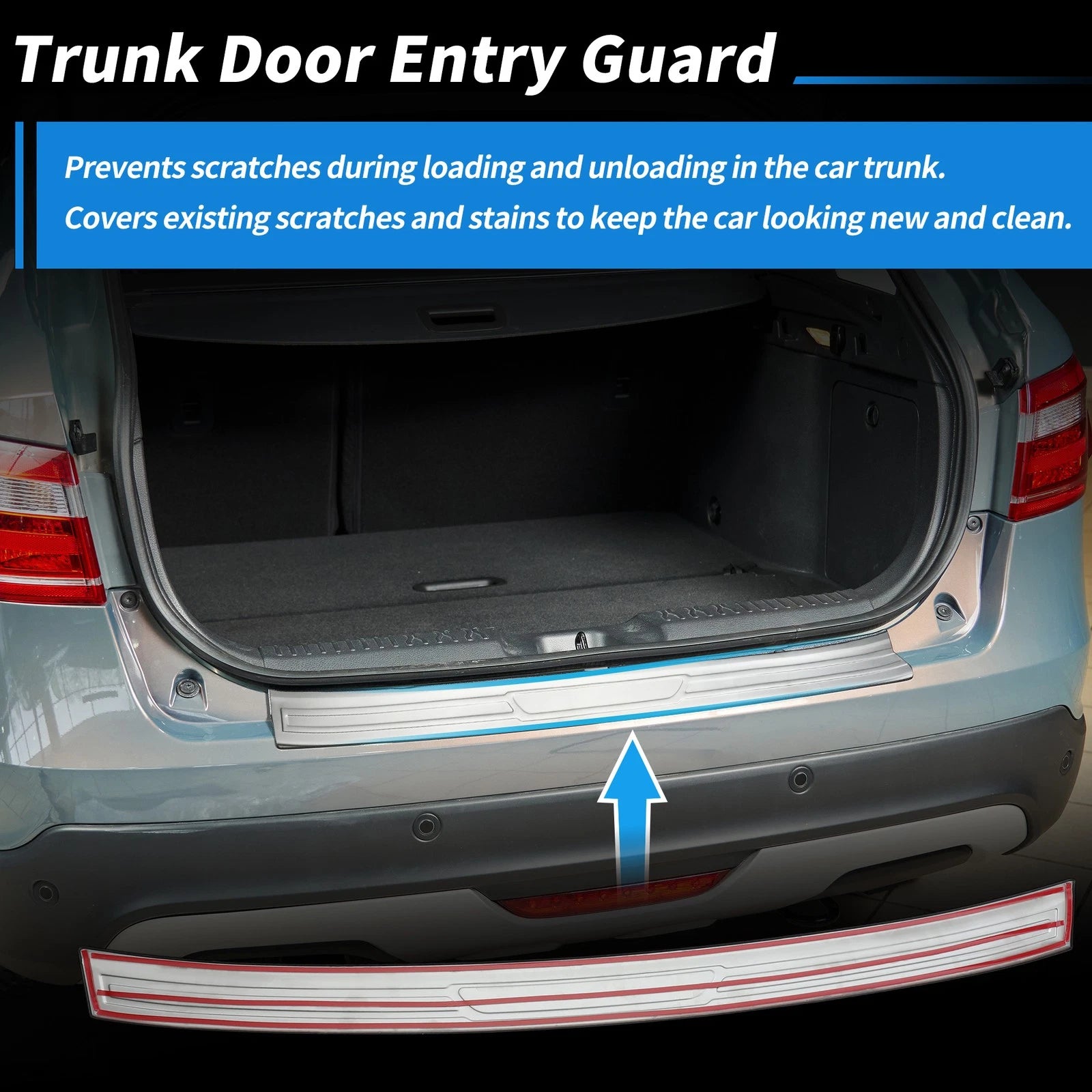 Rear Bumper Guard Protector Door Entry Guard for Toyota Highlander (2015–2019)