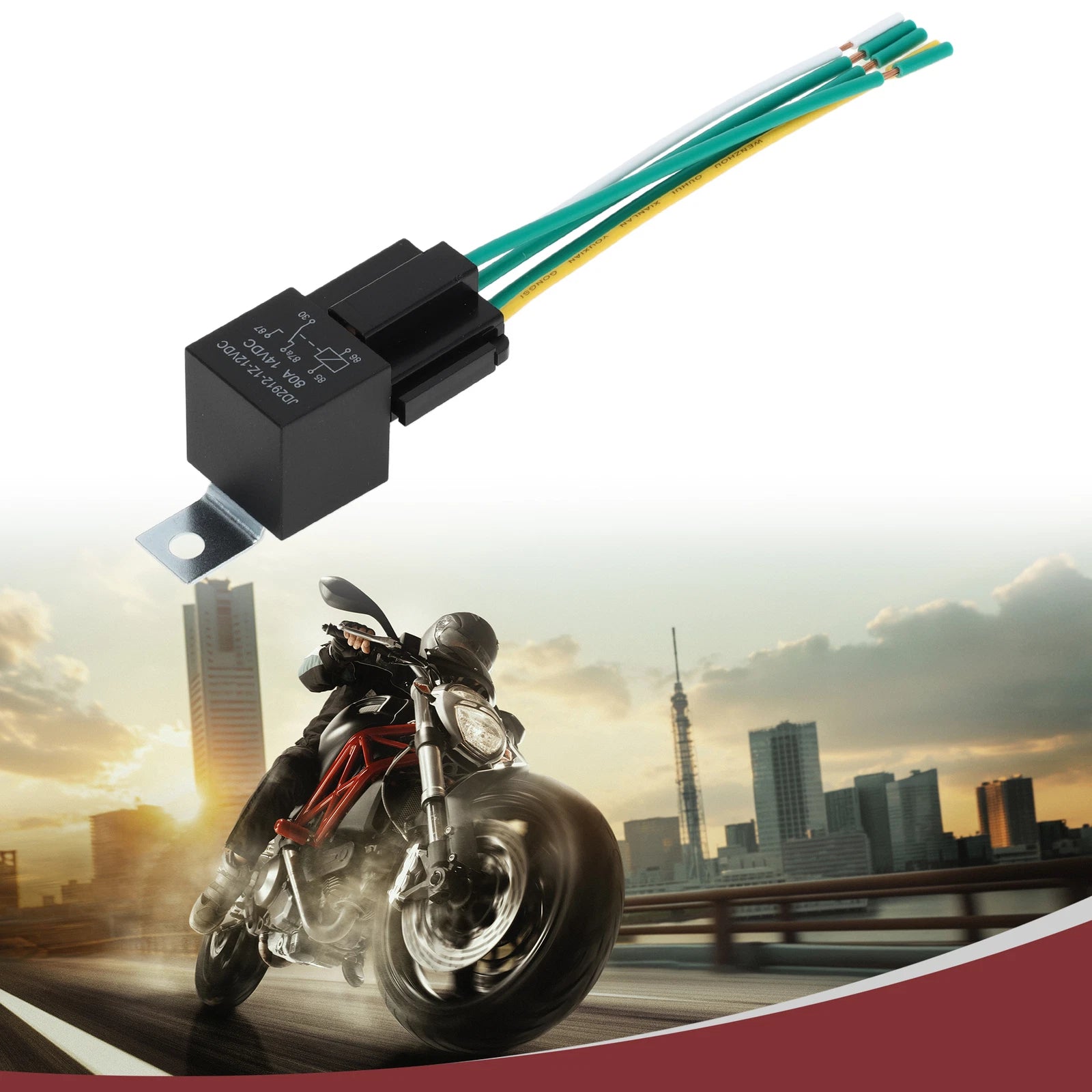 1 Pc 12V 80A Waterproof Auto Relay for Various Vehicles (Universal)