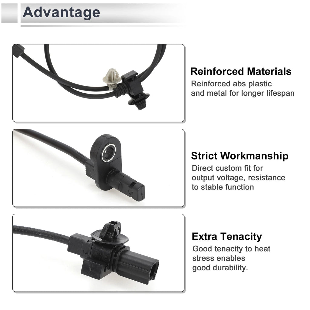 ABS Wheel Speed Sensor Rear Right Replacement for Honda Insight (2010–2014)