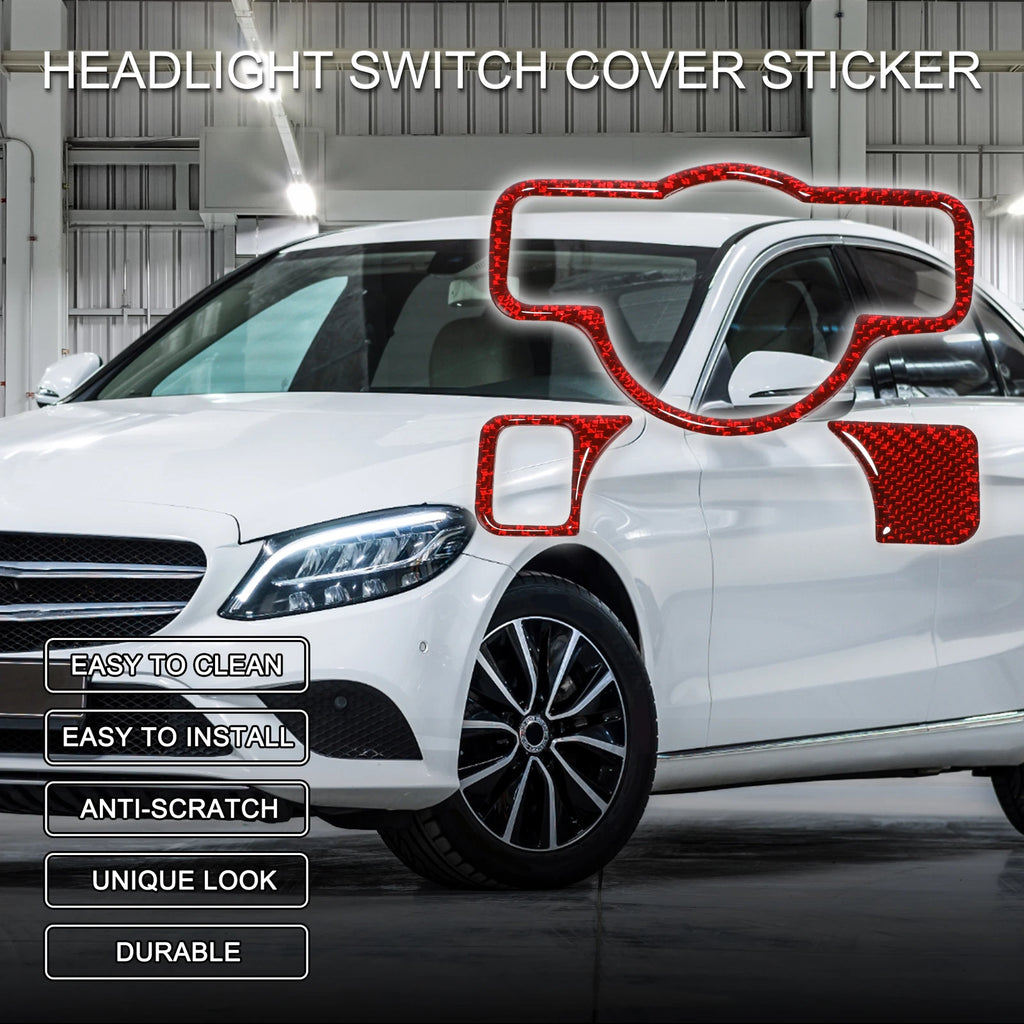Headlight Switch Cover Sticker for Mercedes-Benz A B C E G Class CLA GLA (Type-A)