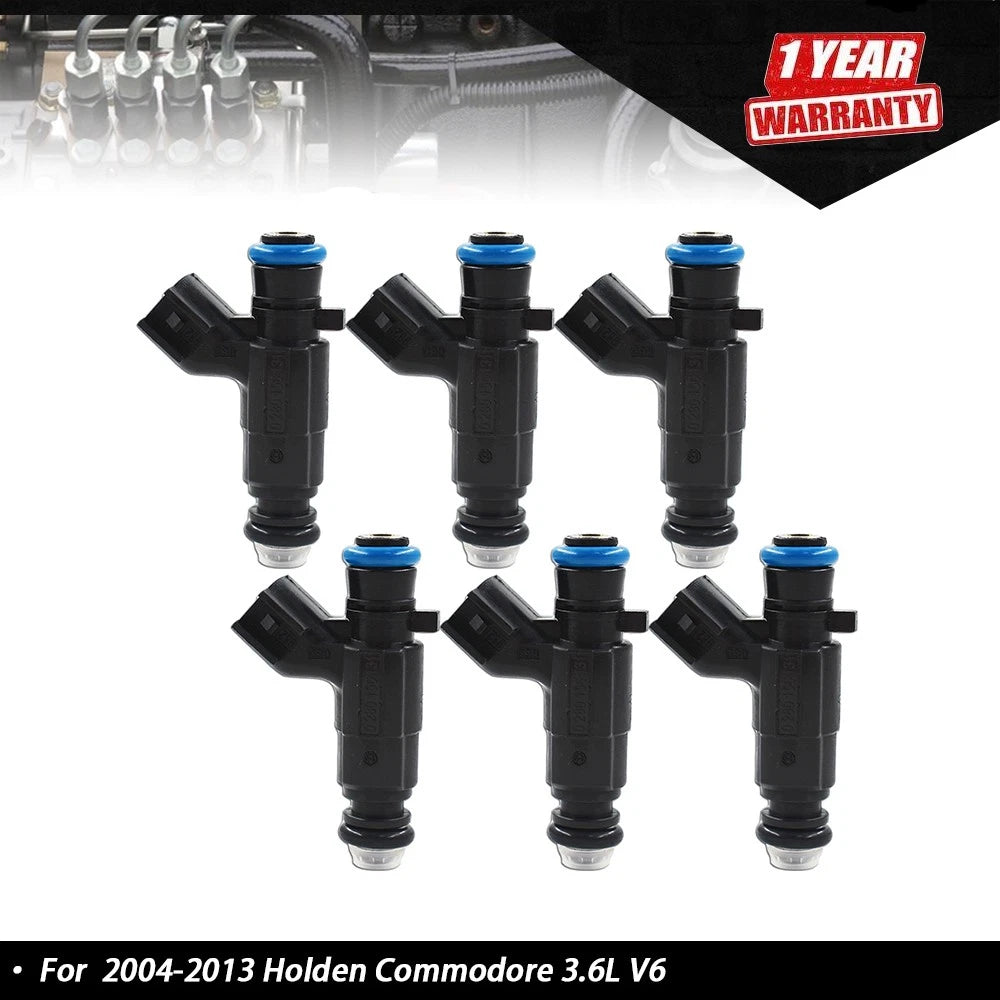 Set of 6 Fuel Injectors for Holden Commodore 3.6L V6 (2004–2013) 0280156131