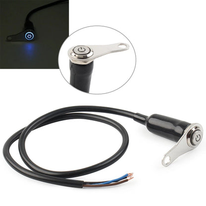 LED Motorcycle Switch ON/OFF Handlebar Mount Push Button 12V