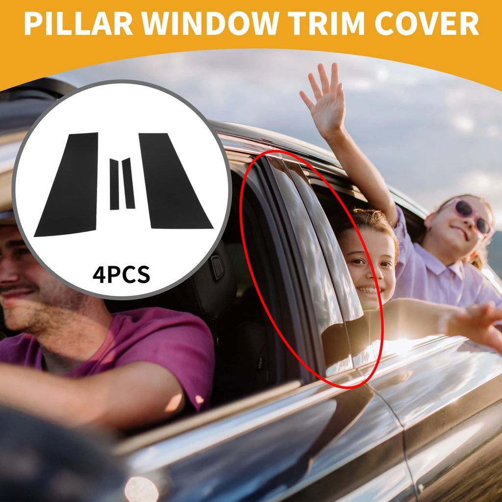 4 Pcs Car Pillar Window Trim Cover Replacement for Mercedes CLS-Class (2012–2016)