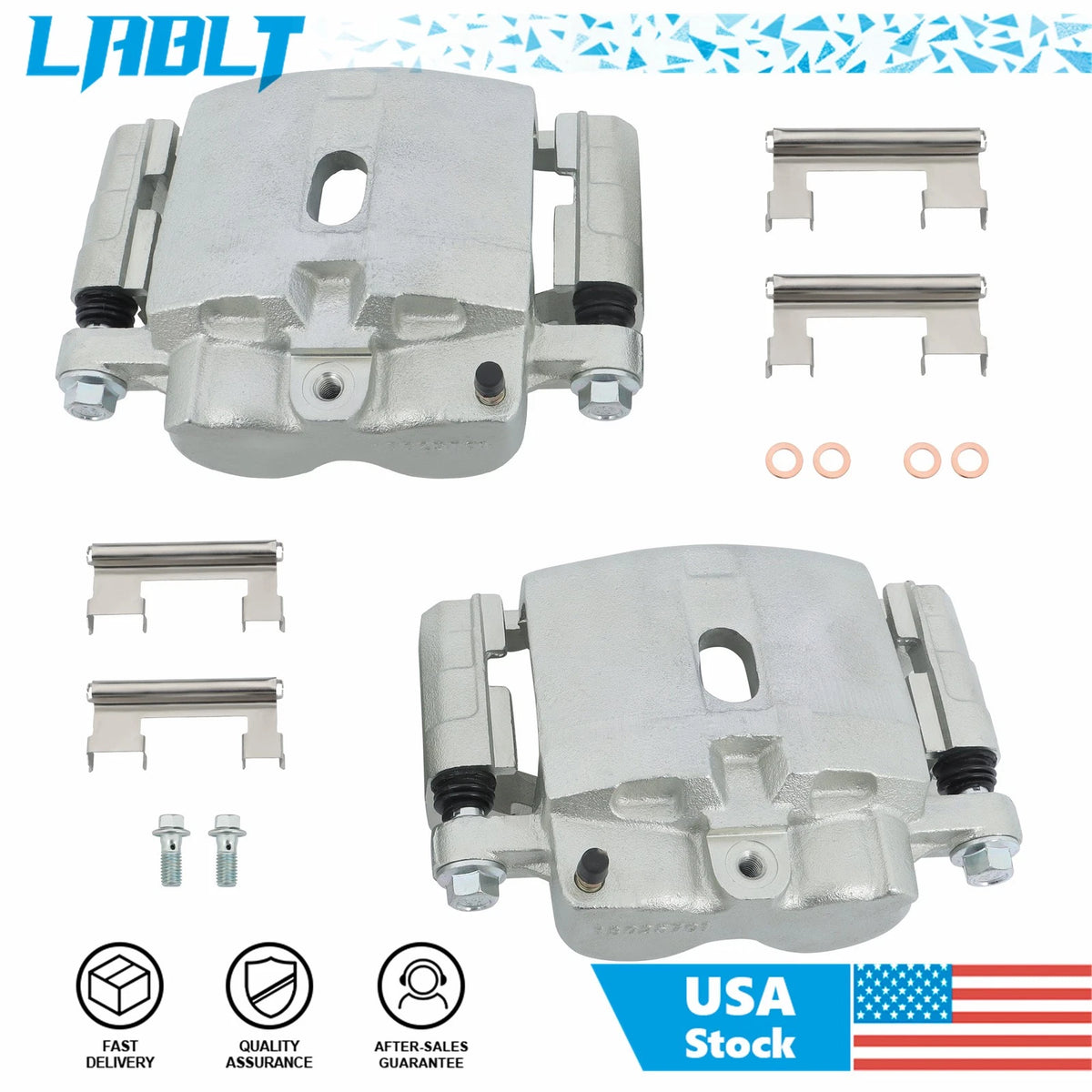 2X Front Brake Calipers for Chevy Silverado 1500, Avalanche, GMC Yukon
