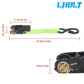 4X 1" × 15' Tie Downs Ratchet Straps for Universal Use (2200Lbs, S Hook)