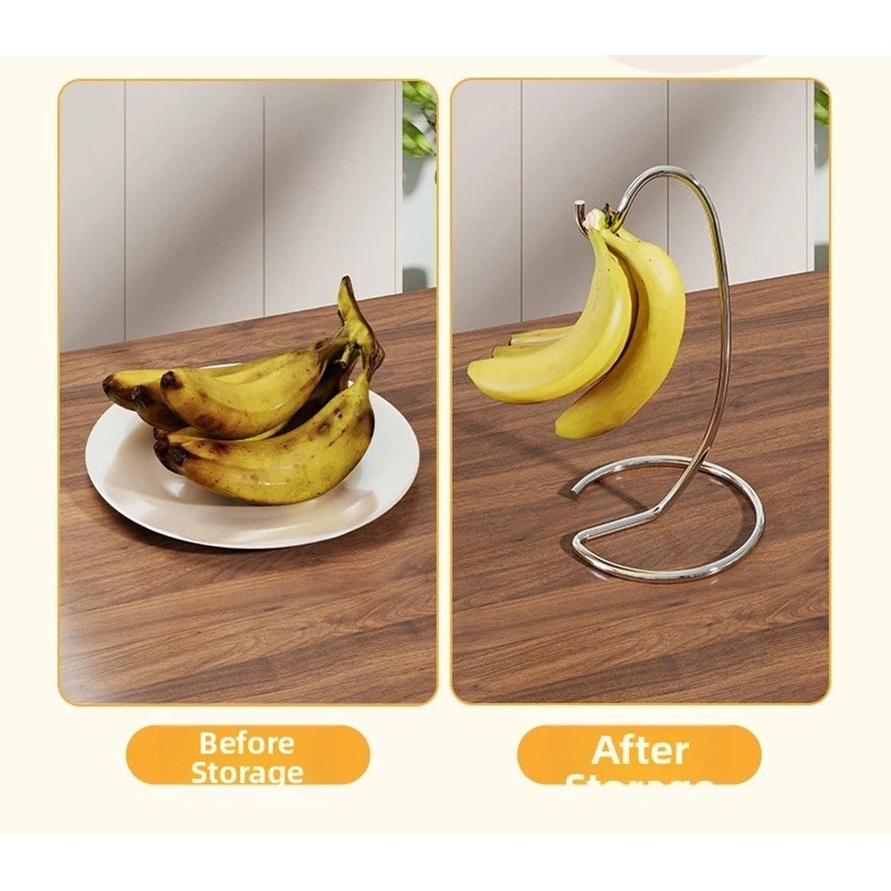 Stainless Steel Banana Hanger for Kitchen Counter Organizer