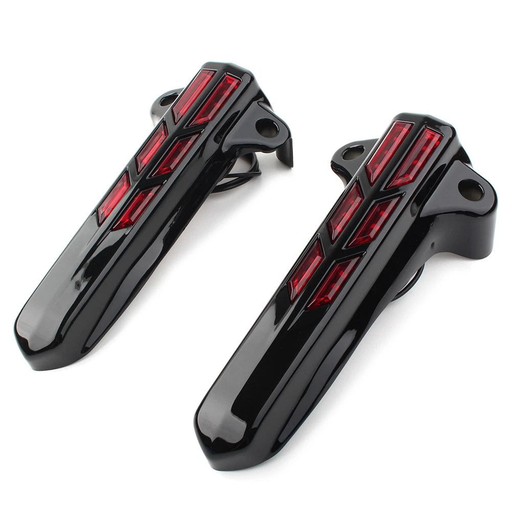 Front Lower Fork Leg Covers with LED for Harley FLHR FLHTK FLHX (2014–2020)
