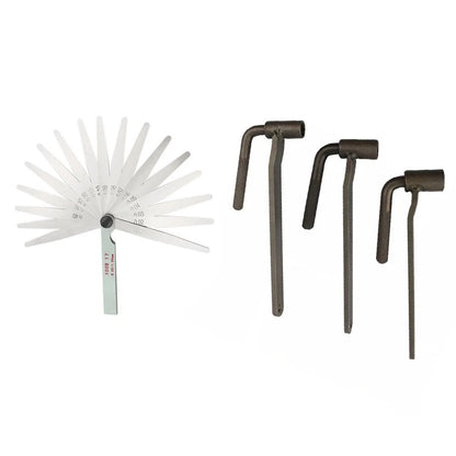 3 Wrench Motorcycle Valve Adjustment Tool Set - Stainless Steel Feeler