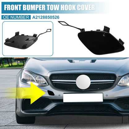 Tow Hook Cover Front Bumper for Mercedes-Benz E250 (2014–2015) Bright Black