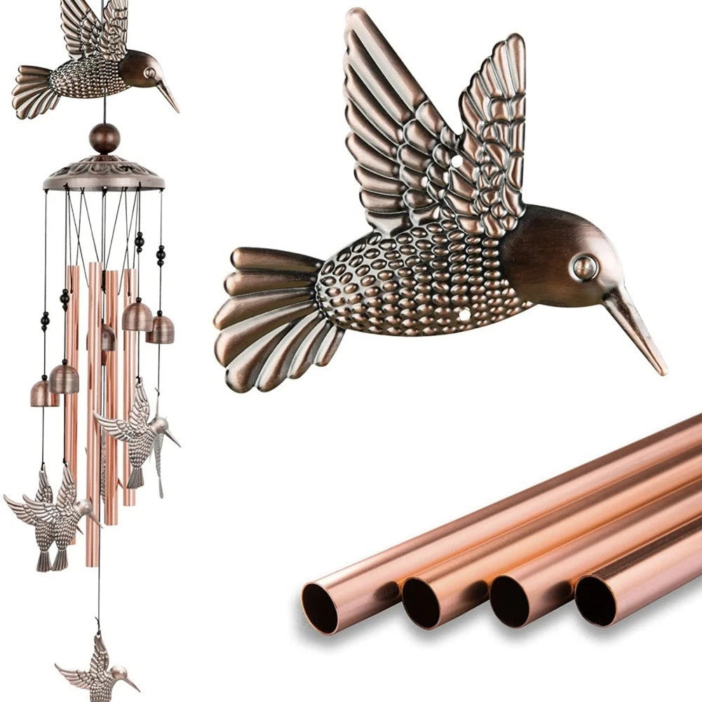 Artfully Designed Bird Wind Chimes for Gardens (Weather Resistant Finish)