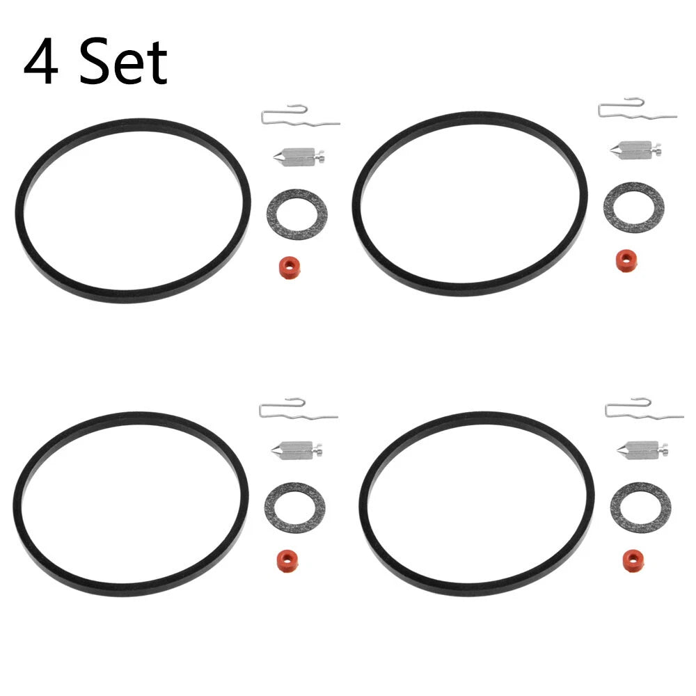 Set of 4 Carburetor Needle Seat Rebuild Kit for Tecumseh (631021, 631021A, 621021B)