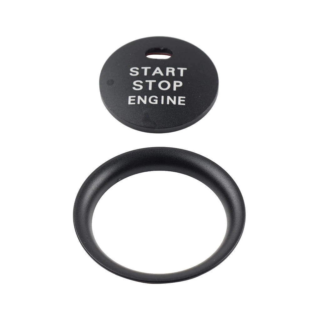 2X Black Engine Start Push Button Cover Ring Trim for Mazda 3 (2014–2019)