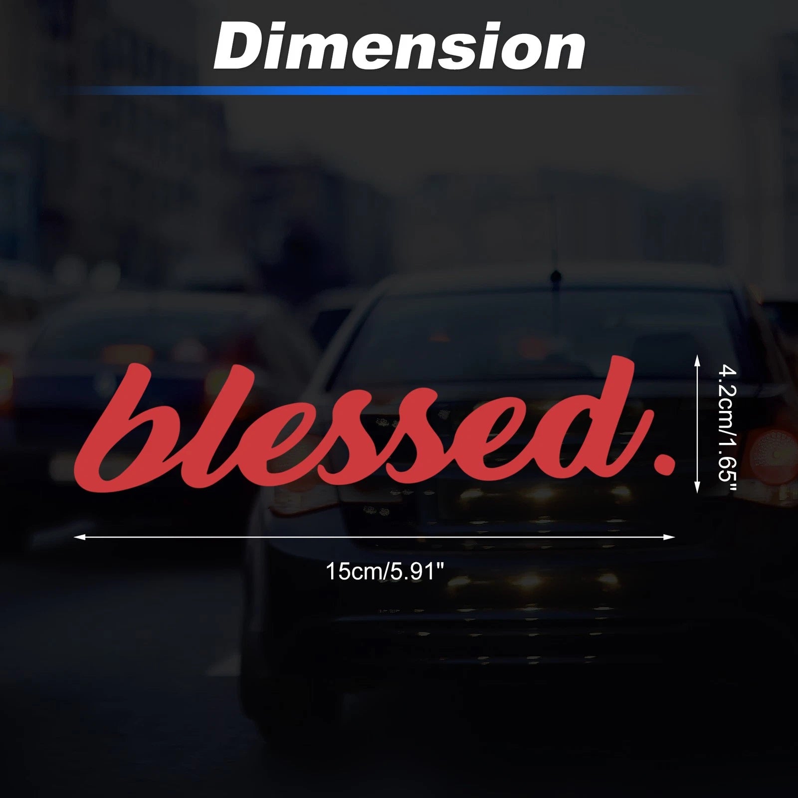 Reflective Bumper Decal for - Red, Personalized