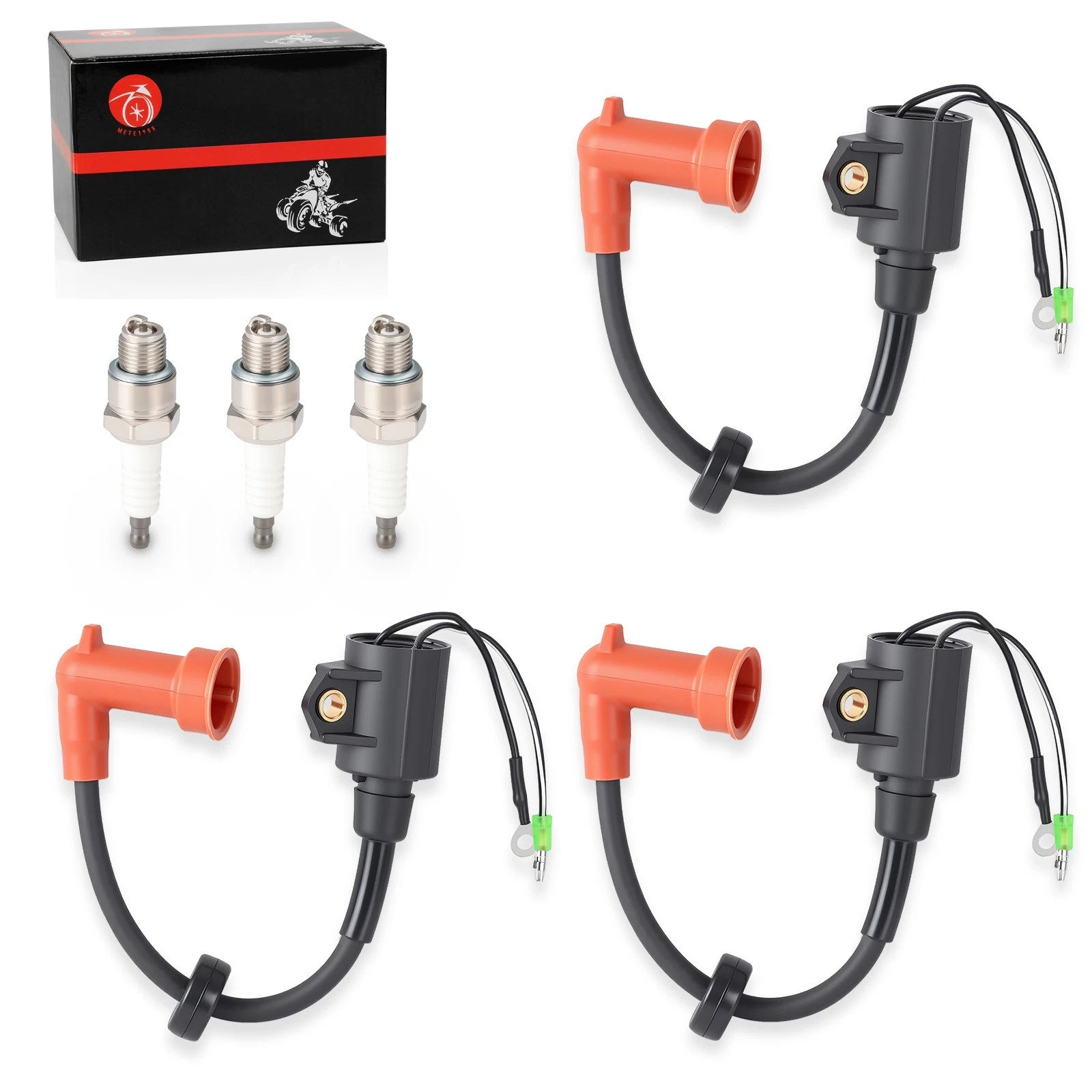 3X Ignition Coil Spark Plug for Yamaha 9.9-250 HP