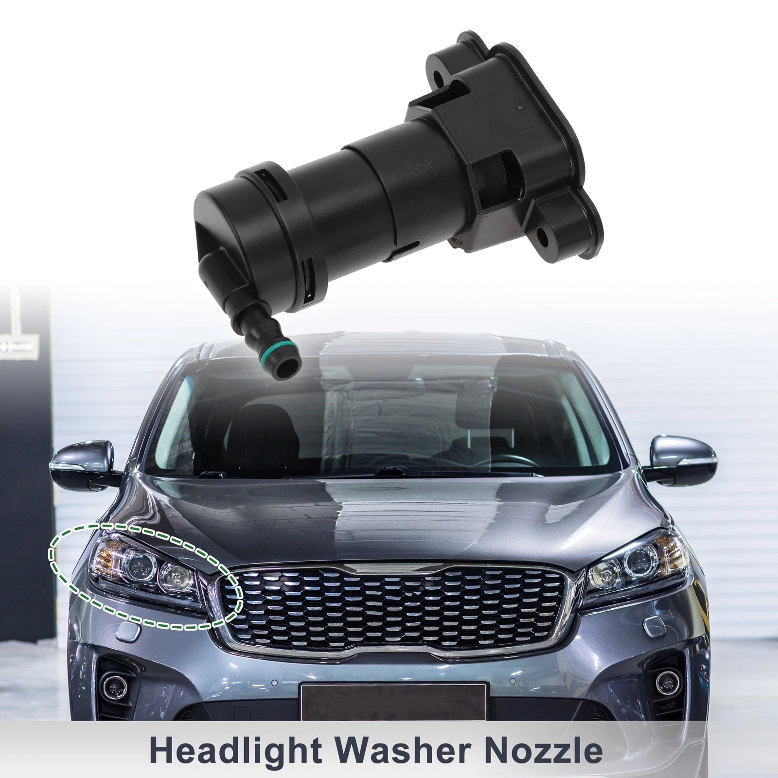 Front Passenger Side Headlight Washer Nozzle Replacement for Audi A4 (2005–2008)