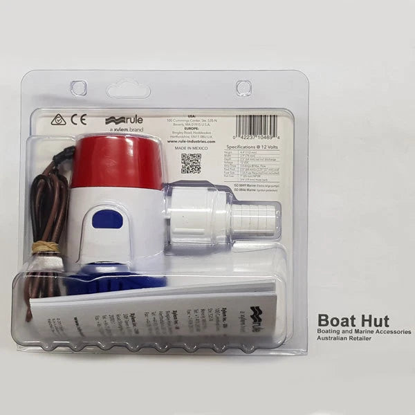 Bilge Pump 800 GPH for Boating RWB804 (Model 20DA-24)