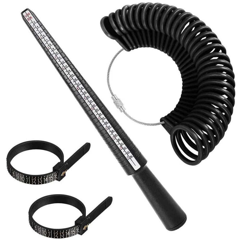 Ring Sizer Measuring Tool Kit (4pcs) All-in-one measurement set Ring Sizer Gauge