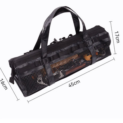 Camping Gear Storage Bag with Mesh Pocket and Carry Handles