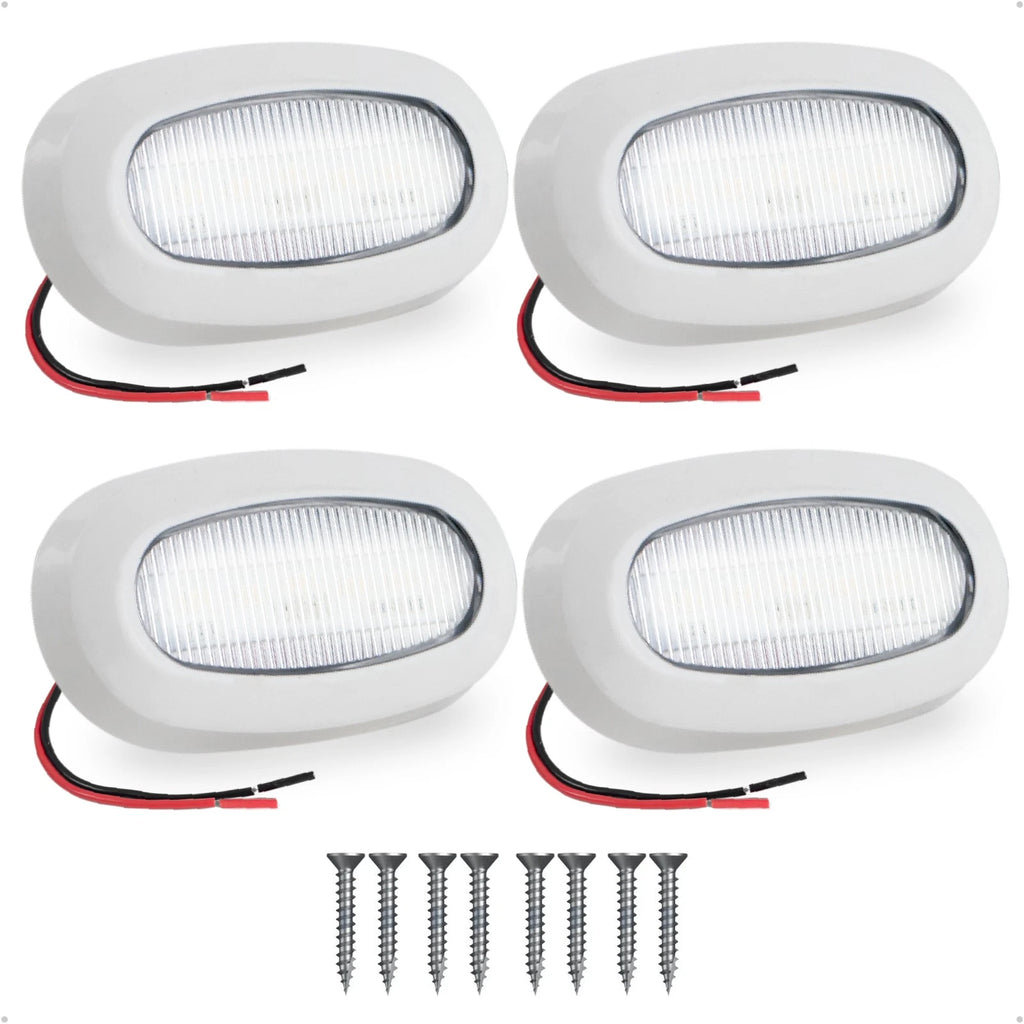 4X Oblong LED Courtesy Lights for Boat Interior