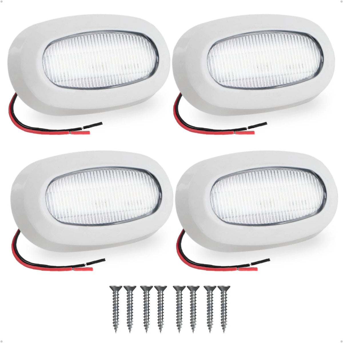 4X Oblong LED Courtesy Lights for Boat Interior