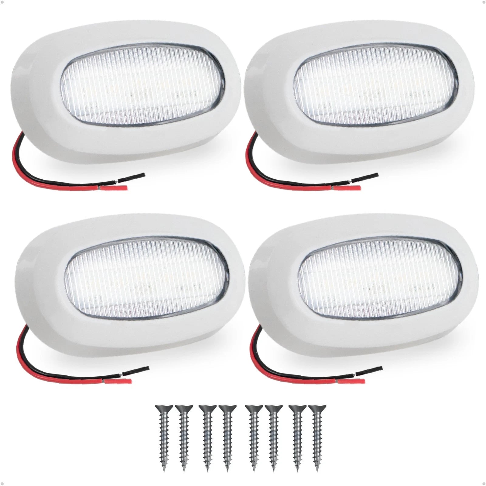 4X Oblong LED Courtesy Lights for Boat Interior