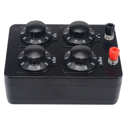 Adjustable Resistance Box 0 to 9999 Ohms for Physics Lab Tool
