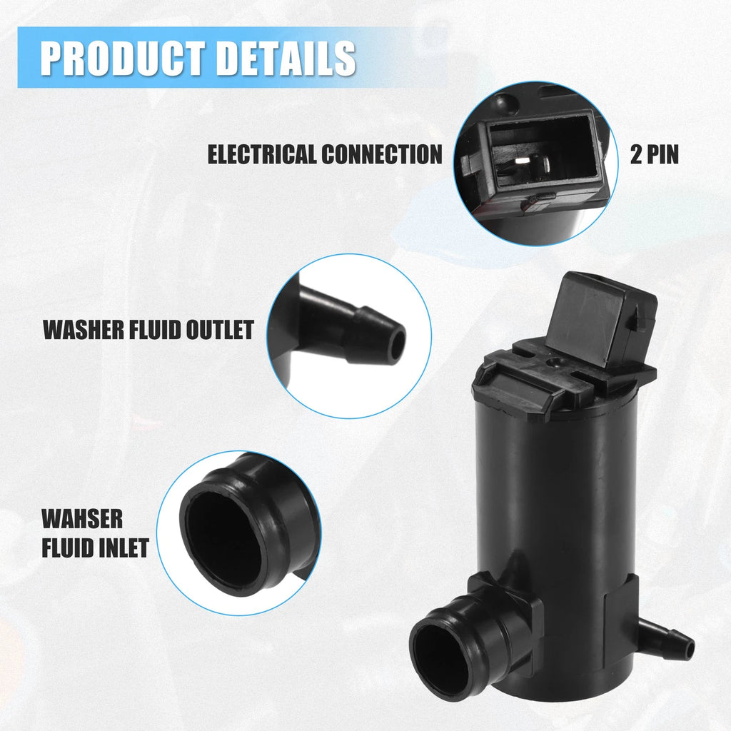 Windshield Washer Pump Motor Replacement for Ford Transit MK5 MK6 MK7 (2010–2019)