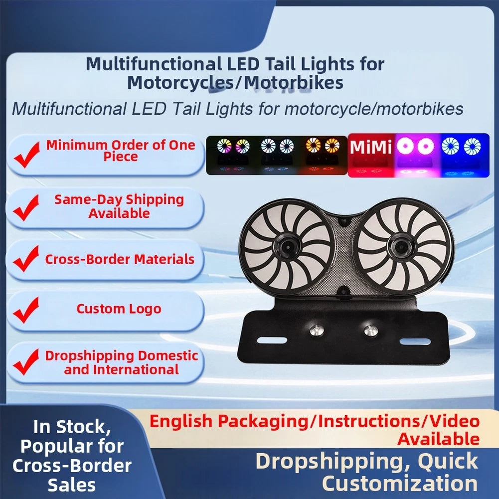 LED Rear Brake Light Waterproof Flashing Road Safety Waterproof Design
